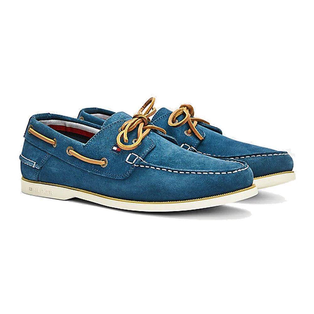 Tommy Hilfiger Classic Blue Suede Boat Shoes Jarrold